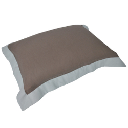 Постельное белье 2 спальное евро Casual Avenue Hampton коричневый-морская пена наволочка