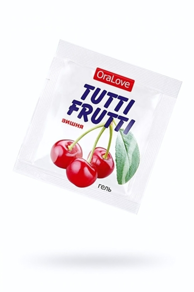 Съедобная гель-смазка Tutti-Frutti со вкусом вишни 4 г