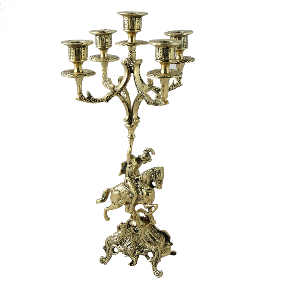 Bello De Bronze Канделябр Дон Луиш Кавалло 5-ти рожковый, золото