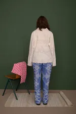 Рубашка Soeurs Украшенная Ажурным Орнаментом / Garniture Long Sleeve бежевая