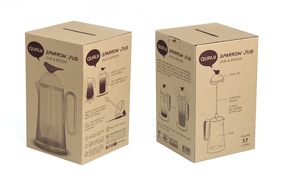 Кувшин с ложкой sparrow, белый