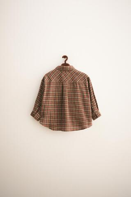 ZARA TIMELESS - РУБАШКА В КЛЕТКУ, КОРИЧНЕВЫЙ