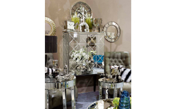 Комплект серебряных столов Garda Decor KF-13163 в интерьере