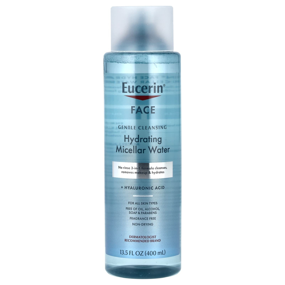 Eucerin, Face, увлажняющая мицеллярная вода, без отдушек, 400 мл (13,5 жидк. унц.)