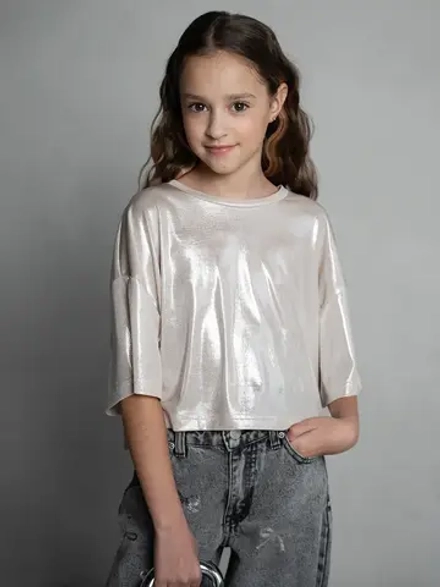 Футболка детская праздничная укороченная