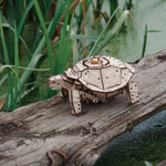 Механическая Черепаха от Eco Wood Art (EWA) - Деревянный конструктор, сборная модель, 3D пазл, на резиномоторе