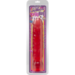Большой розовый фаллоимитатор Crystal Jellies 12" Big Boy - 29,5 см.