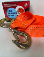 2Т-5М / Трос буксировочный для автомобиля, 2 тонны, длина 5 метров, с крюками, оранжевый, TG (1 шт.)