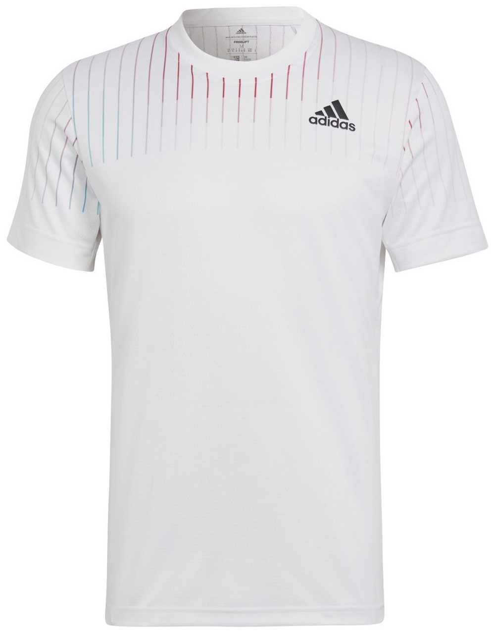 Мужская теннисная футболка Adidas Melbourne Tee M - white/black/legacy burgundy