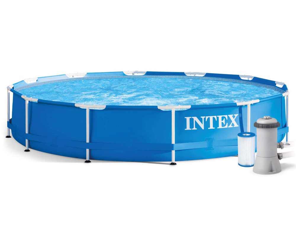 Каркасный бассейн Intex Metal Frame 366х76 см + фильтр-насос 2006 л/ч (28212)
