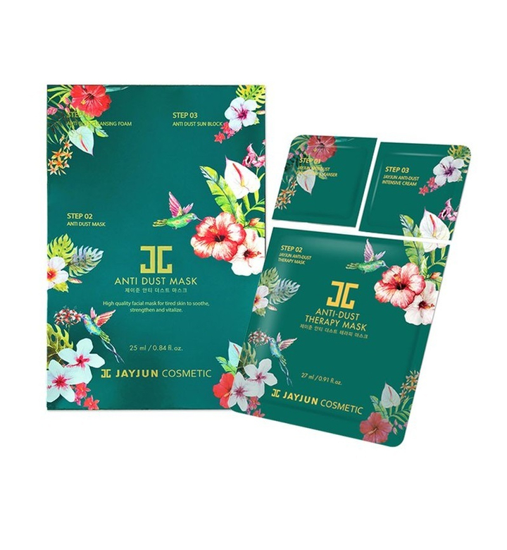 Комплекс-уход JayJun (Пенка+Маска+Крем) Лифтинг уход и защита Anti-Dust Therapy 1,5 + 1,5 + 25 мл