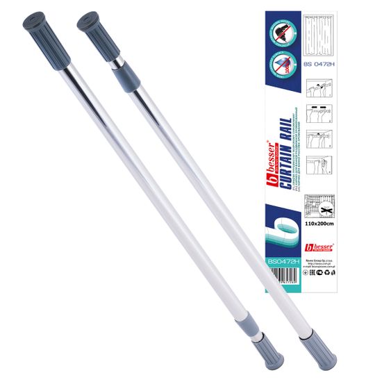 Карниз для ванной телескопический 110-200 см. Besser BS 0472H