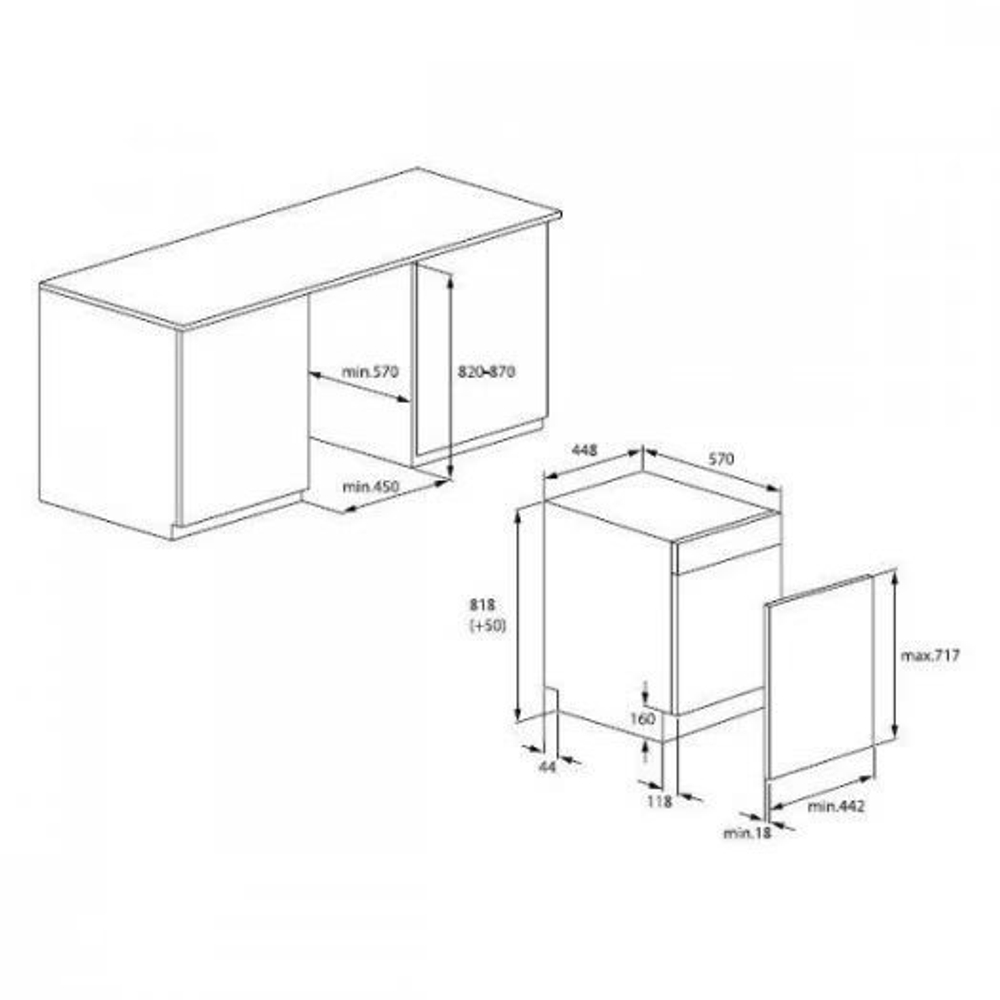 Встраиваемая посудомоечная машина Hotpoint HIS 2D86 D