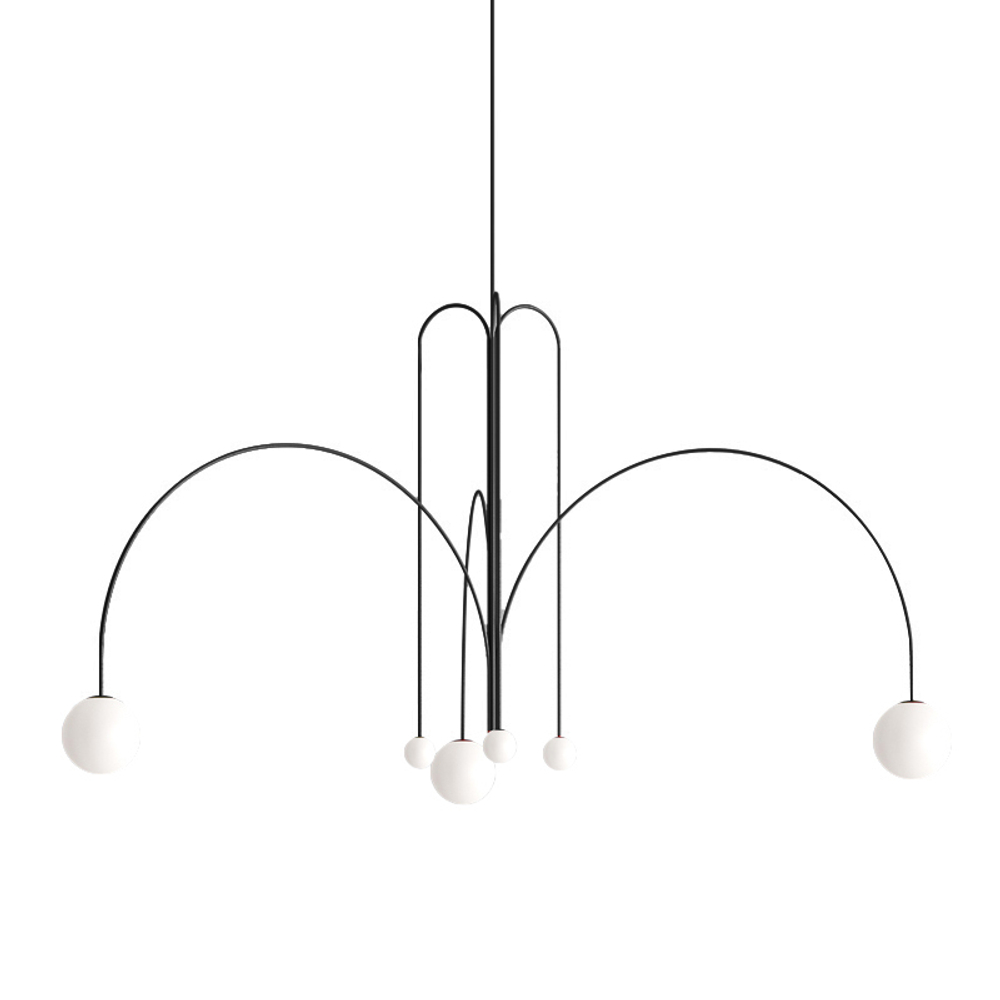 Ceiling design lamp Spring by Michael Anastassiades (Black)