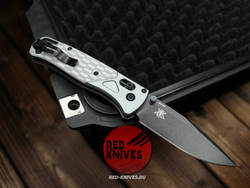 Нож Benchmade 535 KITH CUSTOM A+++ - серая рукоять алюминий, больстеры алюминий