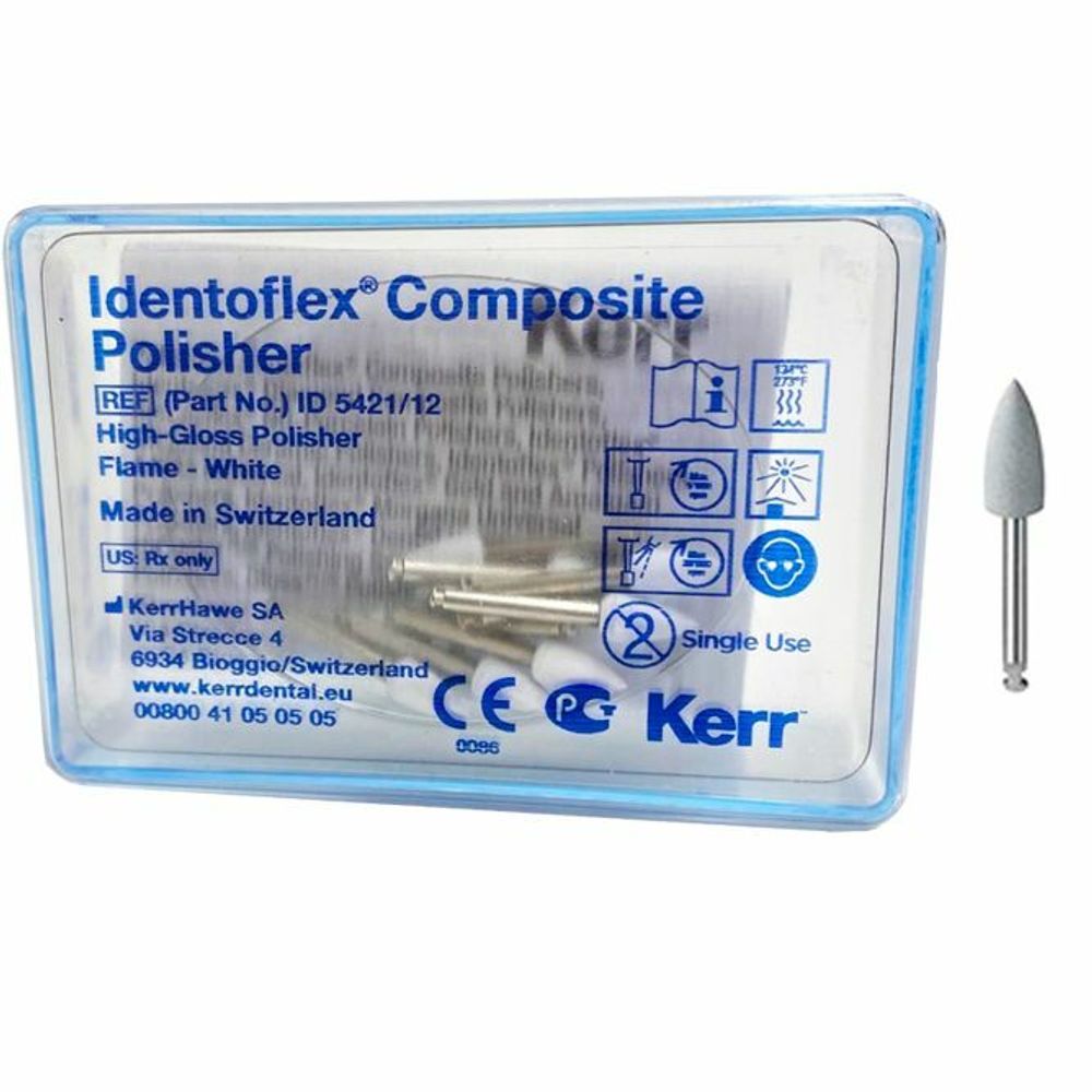 Резинки ID5421|12 - белый конус для окончательной полировки 12шт., KERR