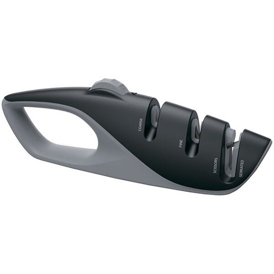 Точилка для ножей с несколькими углами заточки черная