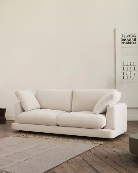 Трехместный диван Gala, 210 см, бежевый