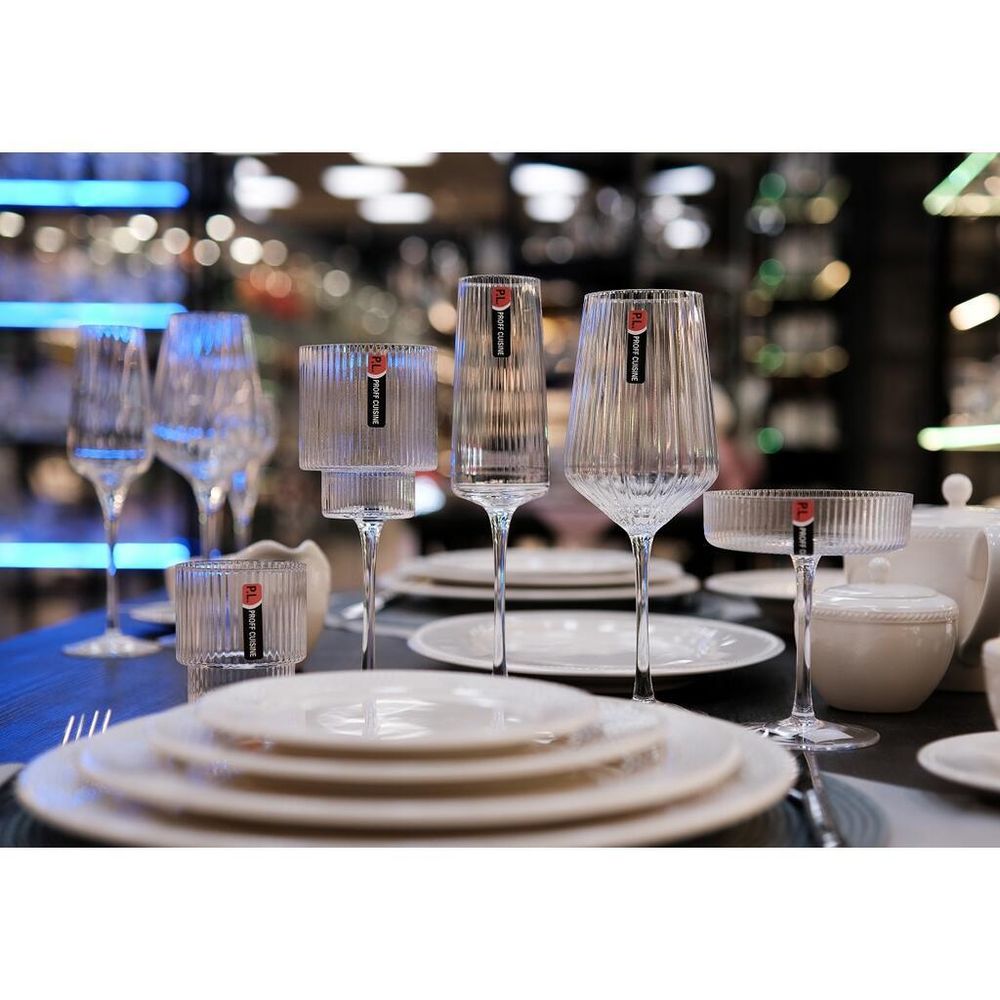 Бокал-флюте для шампанского 250 мл "  Optical" d 5,6 см h25 см P.L. - BarWare [6]