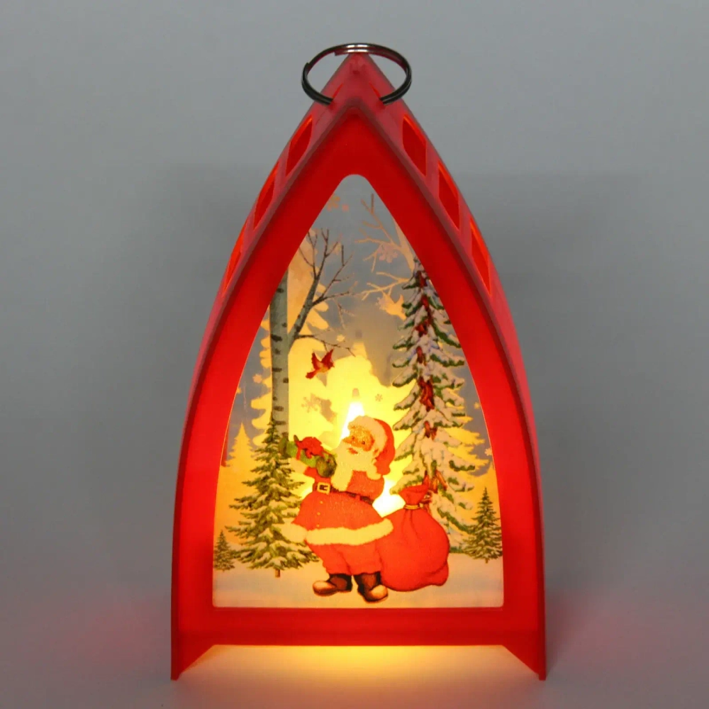 Сувенир с подсветкой «Зимняя история» 9,5*14,5 см, Красный