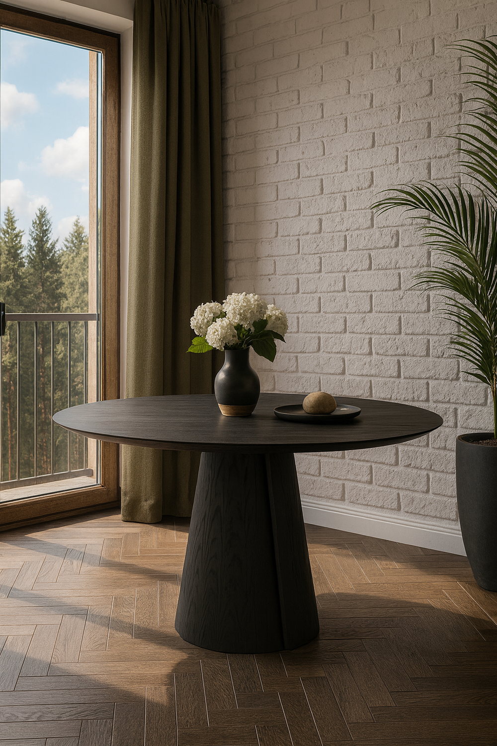 Обеденный стол ROLL WOOD black