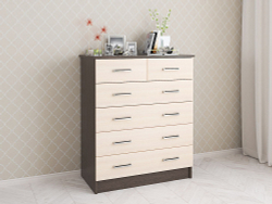 Комод большой Катрин 5, венге/дуб молочный