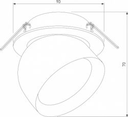 Встраиваемый светильник Elektrostandard Uno a065453