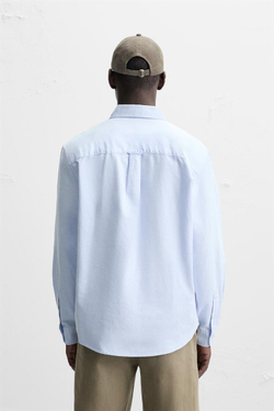 ZARА РУБАШКА ОКСФОРД, НЕБЕСНО-ГОЛУБОЙ