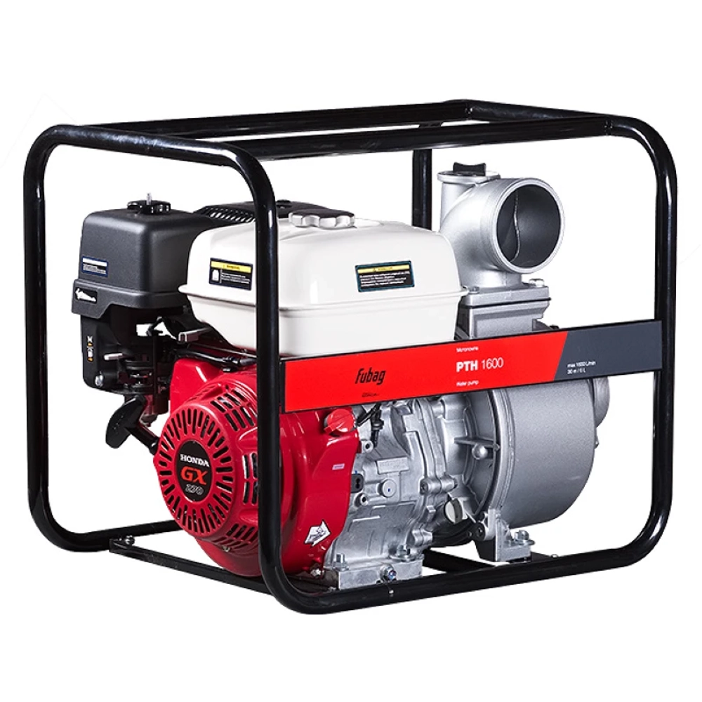 FUBAG PTH 1600 мотопомпа бензиновая (Honda) 8.4 л.с, 1600 л/мин, диаметр 100 мм, 646271