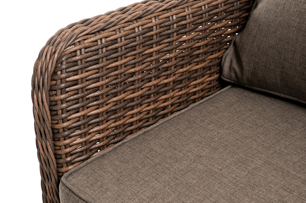 "Прованс" диван из искусственного ротанга трехместный, цвет коричневый
