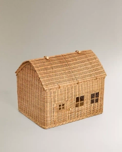 ZARA HOME КОРЗИНА ДЛЯ ХРАНЕНИЯ ДЕТСКИХ ИГРУШЕК, СВЕТЛО-БЕЖЕВЫЙ