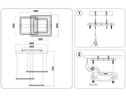 Ambrella Управляемый подвесной светодиодный светильник Ice FA1759