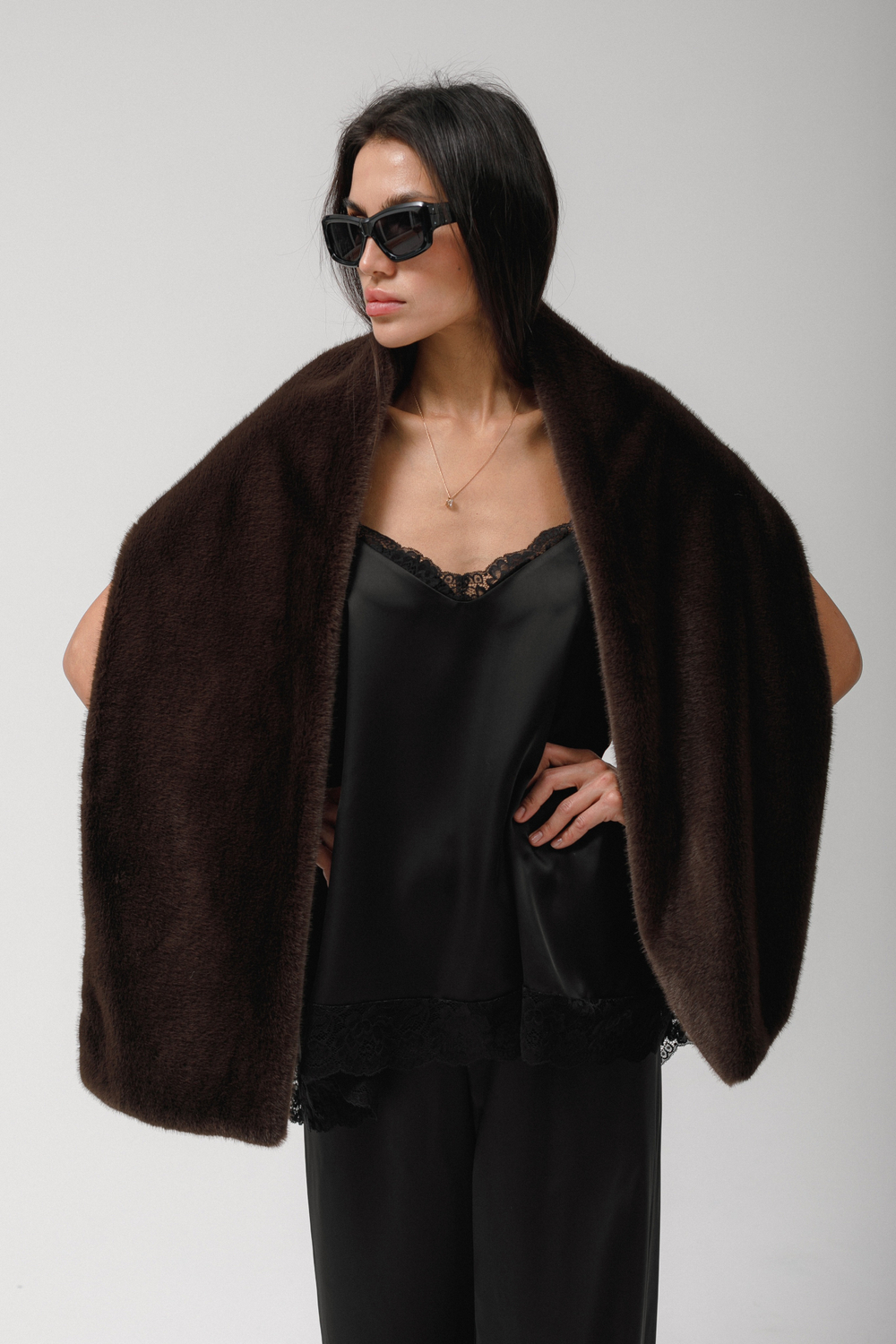 Шарф норка (горький шоколад)