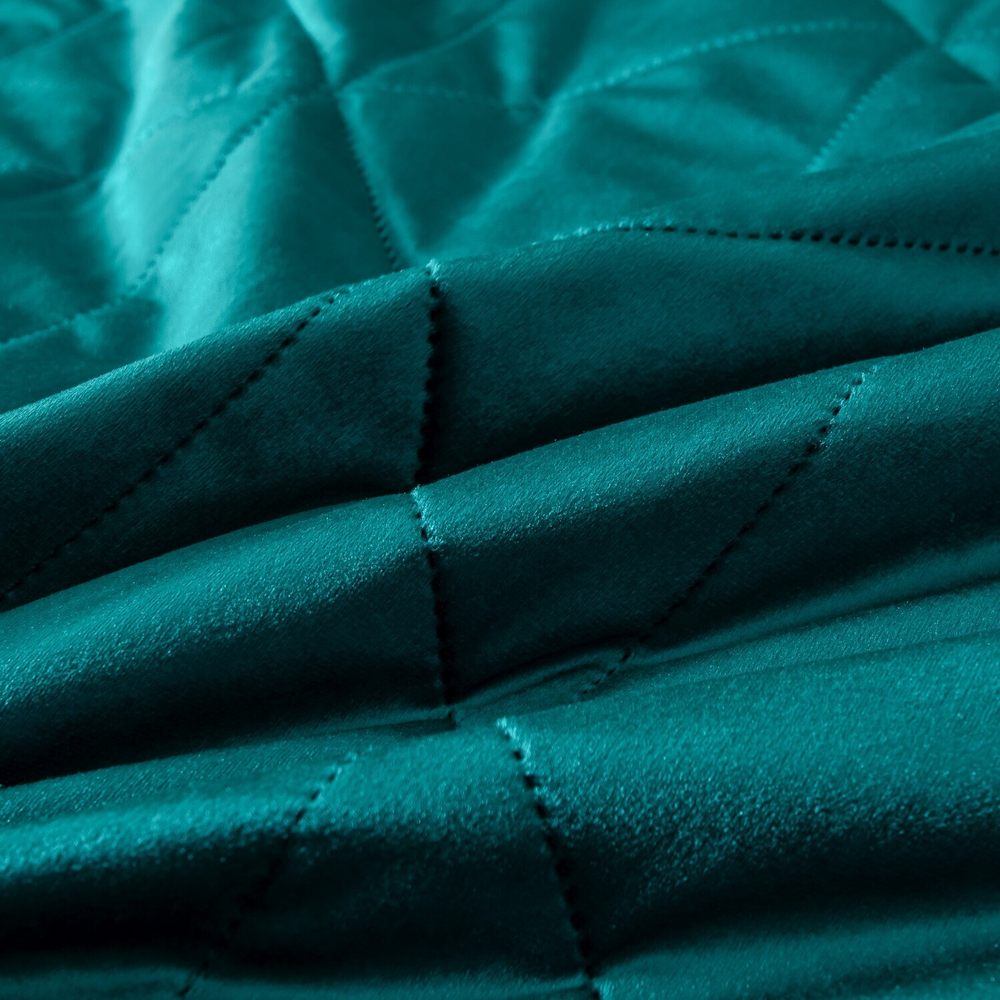 Велюровое покрывало в клетку OVL045, размер 240*260, наволочки 50-70 2 шт