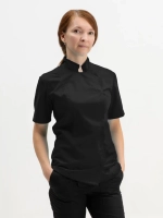 Китель повара женский короткий рукав "Black"
