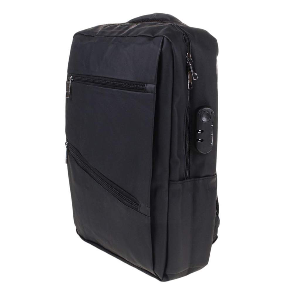 Рюкзак молодежный 43*31,5*12см, 1 отдел, 2 кармана, отсек д/ноутб,черный