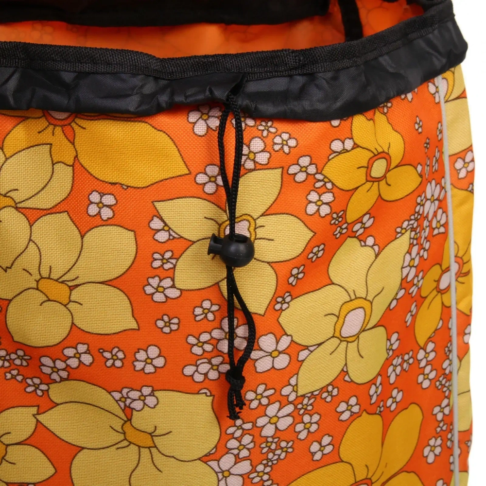 Тележка хозяйственная с сумкой (93*30*34см, колеса 16см,грузоподъемность до 30 кг) Оранжевая