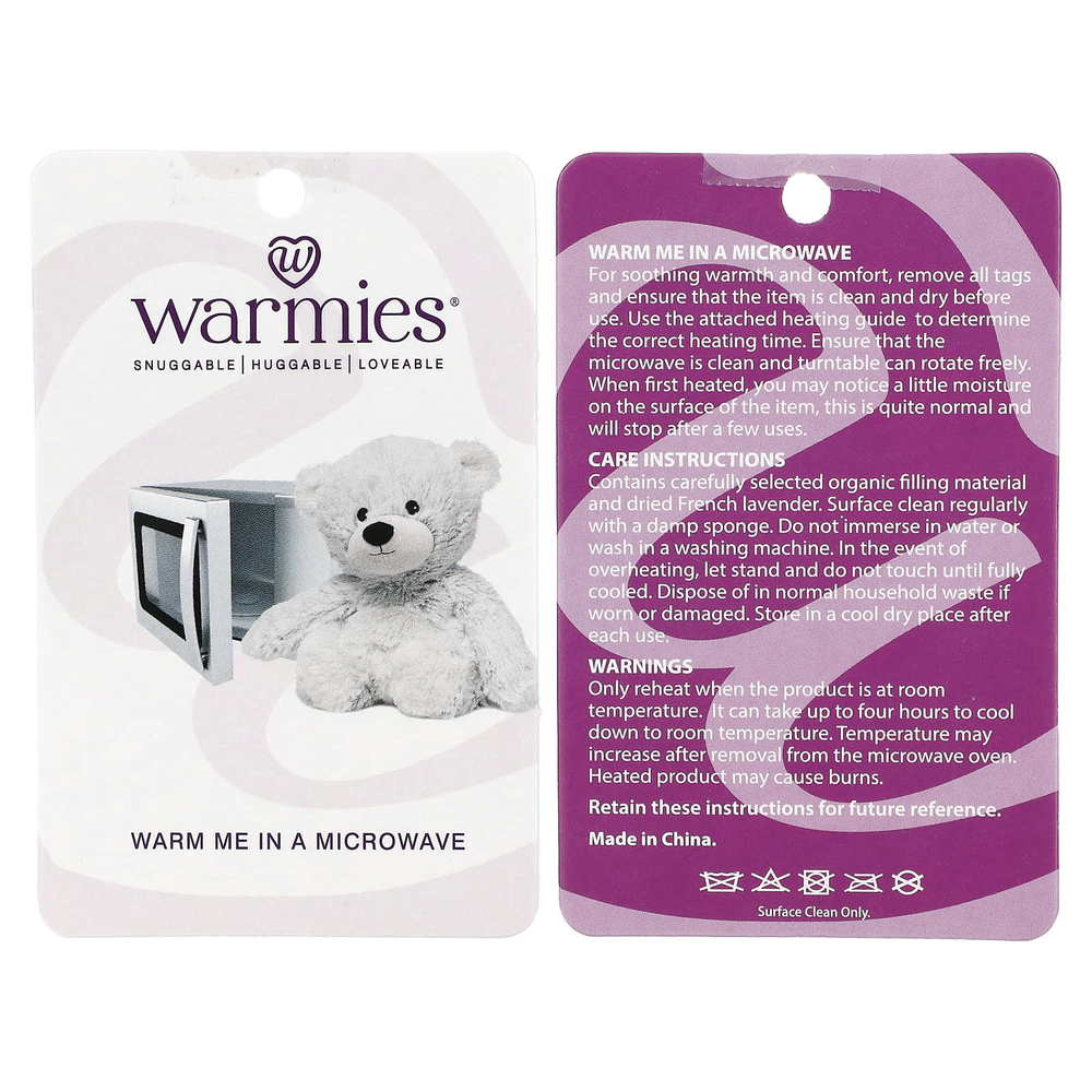 Warmies, Bear, с подогревом, утяжеленный мягкий плюш, 1 шт.