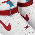 кроссовки Nike Air Force 1 Mid White Red Swoosh