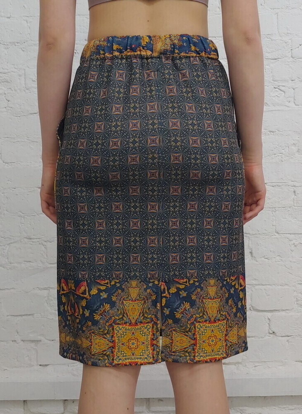 Комплект (худи и юбка) "Кормление птиц", по мотивам средневековой шпалеры 15 века