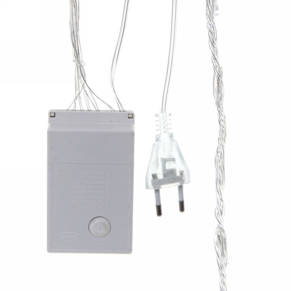 Гирлянда для дома ЗАНАВЕС «Водопад Созвездие» ш2м* в3м 624 лампы LED, прозрачн. пров, IP-40. Белый