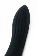 Черный волнообразный вибратор - 20 см.