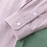 Сорочка Ymkashix Puff лиловая/темно-зеленая