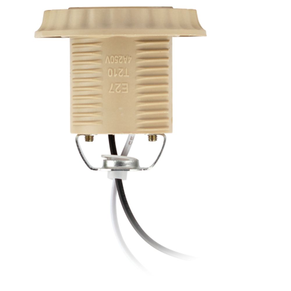 Патрон ЭРА Е27 с проводом 30 см пластиковый бежевый | Патроны, переходники, ПРА