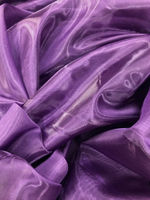 Ткань Микровуаль фиолетовая с утяжелителем, арт. 327324