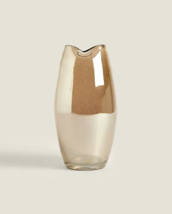 ZARA HOME ВЫСОКАЯ ВАЗА ИЗ ЛЮСТРОВОГО СТЕКЛА