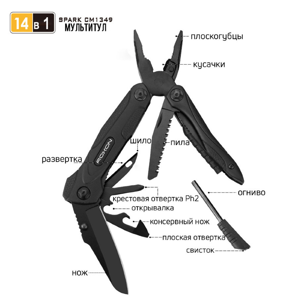 Мультиинструмент складной Spark CM1349