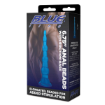 Голубая анальная елочка на присоске Anal Beads With Suction Base - 17,1 см. (Цвет: голубой)