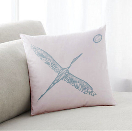 Подушка "Журавли"