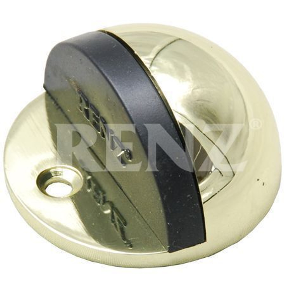 [ТОВАРА НЕТ В НАЛИЧИИ] Ограничитель дверной напольный Ренц DS 44, цвет латунь блестящая (гарантия - 12 месяцев)